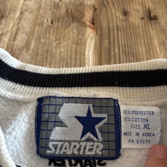 Vintage STARTER Los Angeles Raiders Crewneck Sweatshirt NFL Football - Picture 6 of 10